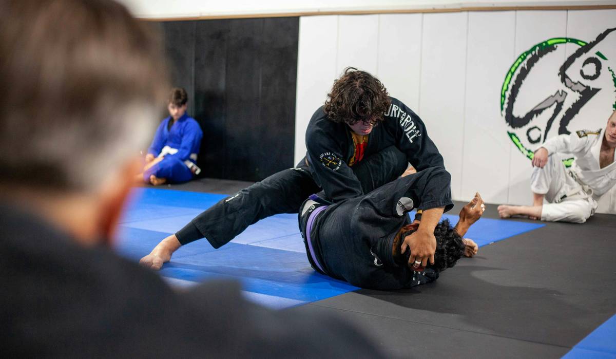 martial arts and self defense training scenario drill in urban setting